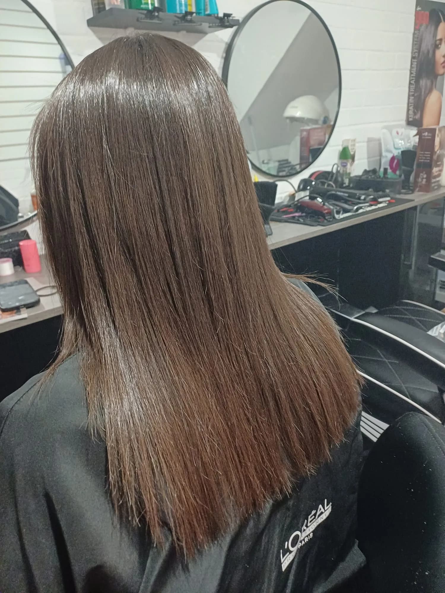 Keratin treatment styling